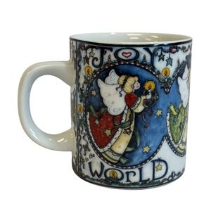 Divinity Joy to the World Christmas Mug Shelly Rasche Angels Traditional Holiday